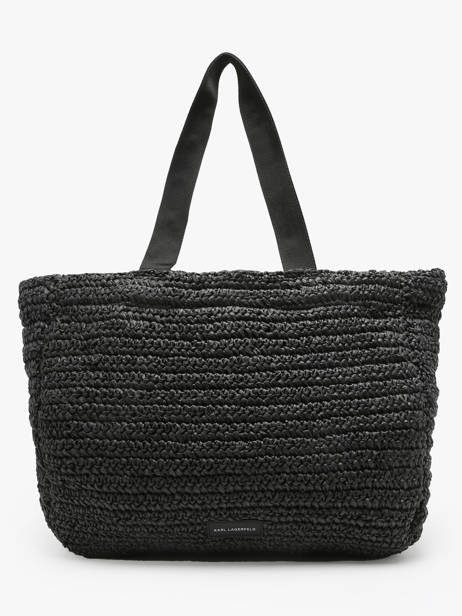 Handtas K Signature Raphia Karl lagerfeld Zwart k signature 241W3064 ander zicht 4